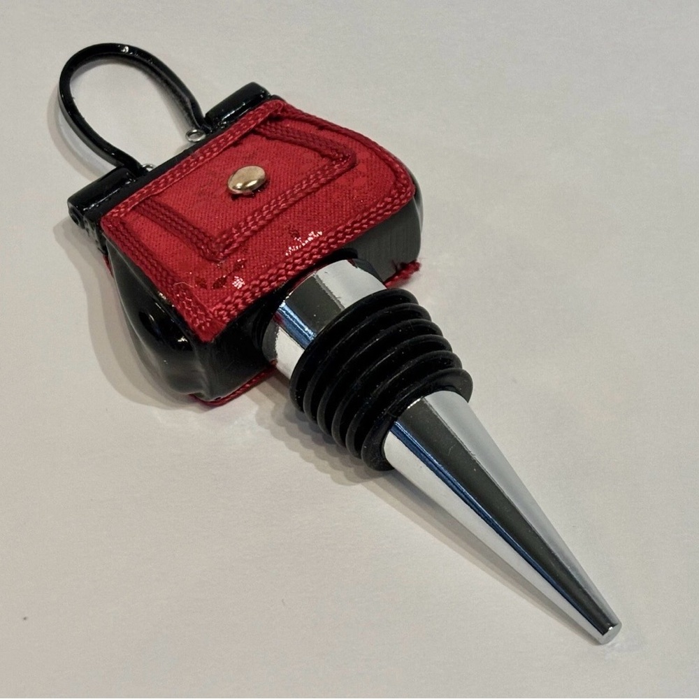 Wild Eye Designs Red Shimmer Handbag Purse Stainless Steel Wine Bottle Stopper